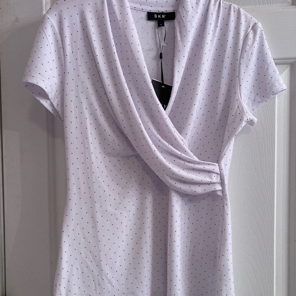 DKNY Faux Wrap Blouse